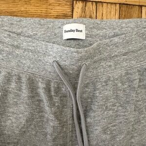 Aritzia Sunday Best Waffle Pants Gray L